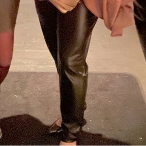 Faux Black Leather Pants